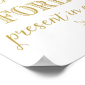 ゴールドの結婚式 追悼のサイン プリント (角)