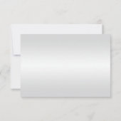 ゴールドの結婚指輪とハートのテーブルプレイスカード 招待状 (裏面)