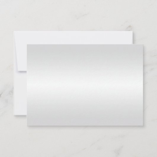 ゴールドの結婚指輪とハートのテーブルプレイスカード 招待状 (裏面)