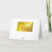 ゴールドの結婚50周年記念の挨拶状 サンキューカード (裏面)