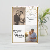 ゴールドの結婚50周年記念パーティー 招待状 (スタンド正面)