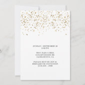 ゴールドの結婚50周年記念 招待状 (裏面)