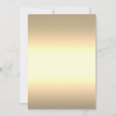 ゴールドの縁取りクラウンフローラル スウィート16パーティー 招待状 (裏面)