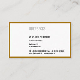 ゴールドの縁取り 名刺