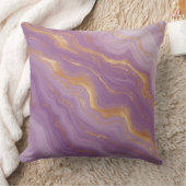 ゴールドの縞模様が入った紫色の大理石の背景 クッション (ブランケット)
