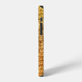 ゴールドの織物: 華やかなマクロ背景 iPhoneケース (左側面)