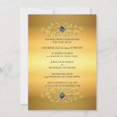 ゴールドの美しいキンセアニエラの招待状 招待状 (裏面)