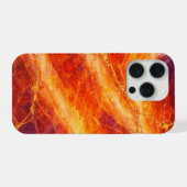 ゴールドの脈石が輝くサンセット大理石 iPhoneケース (裏面横)