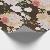 ゴールドの花柄包装紙 ラッピングペーパー (角)
