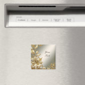 ゴールドの花模様のマグネット マグネット (インサイチュ (食洗機))