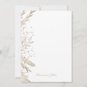 ゴールドの草原の優しいバラ色のピンク。 招待状 (裏面)