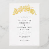 ゴールドの華麗な結婚式デザイン 箔招待状 (正面)