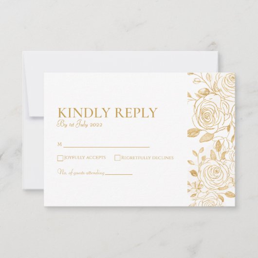 ゴールドの華 出欠カード (正面)