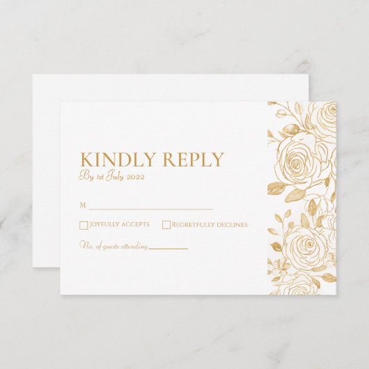 ゴールドの華 出欠カード (正面/裏面)