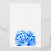 ゴールドの蓮の花 - メルシー フォイル 箔招待状 (裏面)