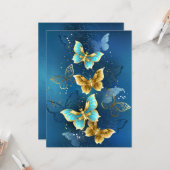 ゴールドの蝶 カード (正面/裏面インサイチュ)