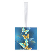 ゴールドの蝶 キューブオーナメント (右)