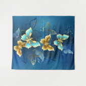 ゴールドの蝶 タペストリー (正面(横))