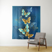 ゴールドの蝶 タペストリー (インサイチュ)
