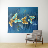 ゴールドの蝶 タペストリー (インサイチュ(横))