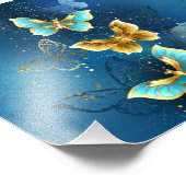 ゴールドの蝶 フォトプリント            (角)