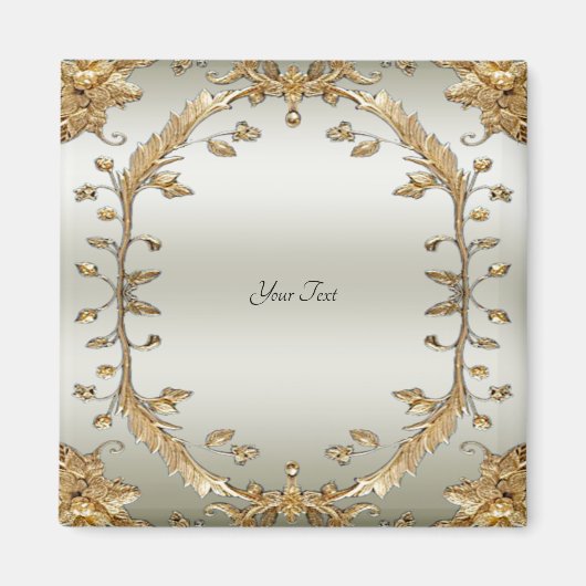 ゴールドの装飾マグネット マグネット (正面)