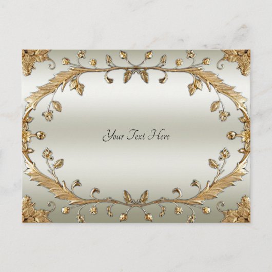 ゴールドの装飾的なポストカード ポストカード (正面)