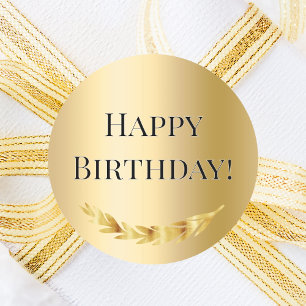 ゴールドの誕生日飾り ラウンドシール