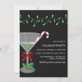 ゴールドの豪華なクリスマスホリデーパーティー 招待状 (正面)