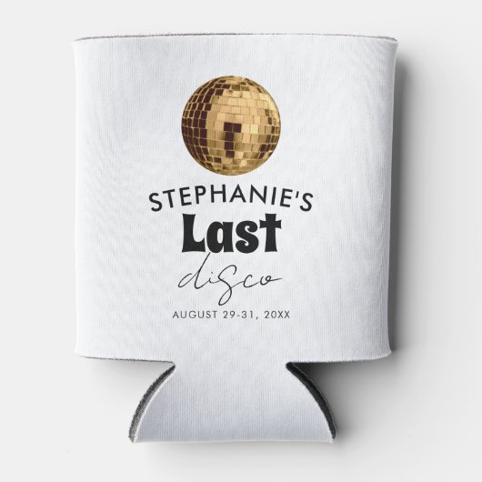 ゴールドの輝きを添えた最後のディスコ独身最後の夜  缶クーラー (正面)