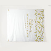 ゴールドの退職パーティー背景、フォトブース小道具 タペストリー (正面(横))