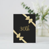 ゴールドの造りボウズが可愛い30歳の誕生日 招待状 (スタンド正面)