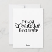 ゴールドの遊び心あふれるクリスマスツリー シーズンカード (裏面)