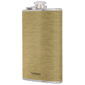 ゴールドの金属のような外観 フラスク (左)