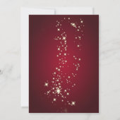 ゴールドの雪の結晶 クリスマス 社員パーティー 招待状 (裏面)