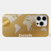 ゴールドの高級スマホケース ビジネス iPhoneケース (裏面横)