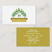 ゴールドの鹿の森, クリスマスパーティーのチケット招待 エンクロージャーカード (正面/裏面)