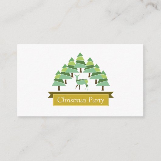 ゴールドの鹿の森, クリスマスパーティーのチケット招待 エンクロージャーカード (正面)