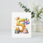 ゴールドの５歳の誕生日 招待状 (スタンド正面)