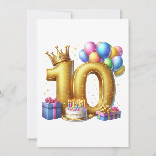 ゴールドの10歳の誕生日 シーズンカード (正面)