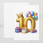ゴールドの10歳の誕生日 シーズンカード (正面/裏面)