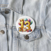 ゴールドの13歳の誕生日 缶バッジ (インサイチュ)