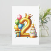 ゴールドの2歳の誕生日 招待状 (スタンド正面)