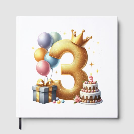 ゴールドの3歳の誕生日 ゲストブック (正面)