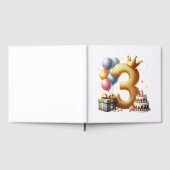 ゴールドの3歳の誕生日 ゲストブック (全面)