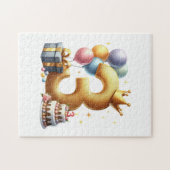 ゴールドの3歳の誕生日 ジグソーパズル (横)