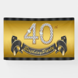 ゴールドの40歳の誕生日パーティー 横断幕