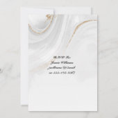 ゴールドの50周年結婚記念日お祝い 招待状 (裏面)