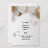 ゴールドの50周年結婚記念日 招待状 (裏面)