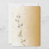 ゴールドの50歳の誕生日カード 招待状 (裏面)